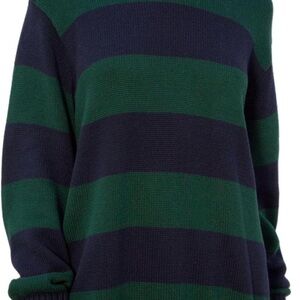 Brandy Melville Crewneck Oversized Sweater - Green and Navy